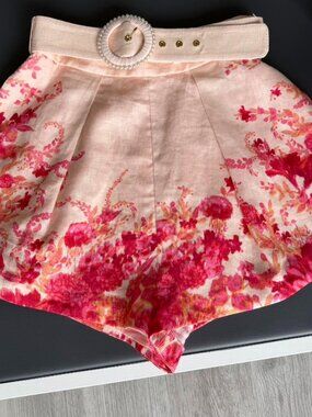 RARE — Zimmermann “High Tide Belted Linen Tuck Short” Size 1 / US4